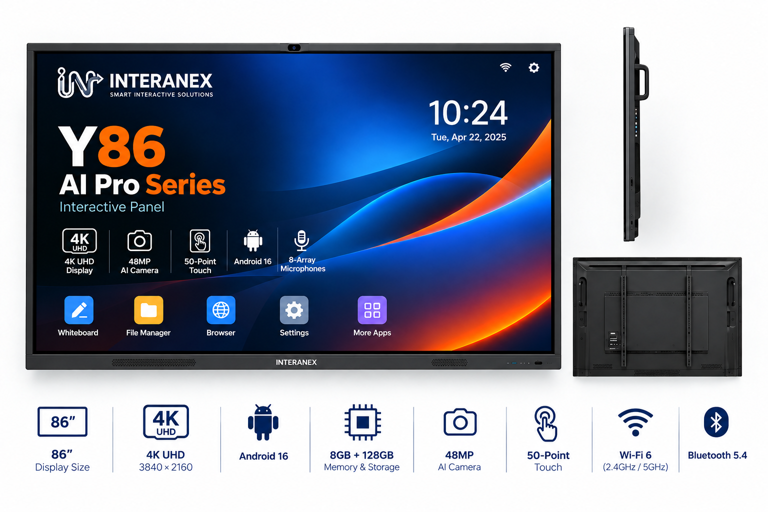 Y86 AI Pro Series 86 Inch Interactive Panel