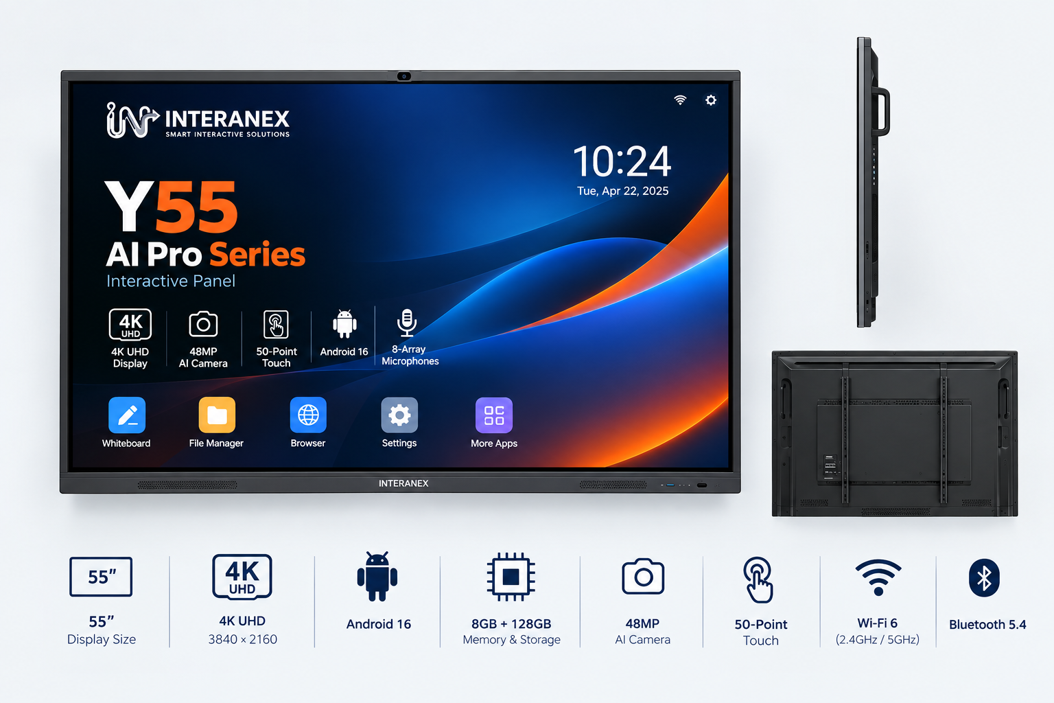 Y55 AI Pro Series 55 Inch Interactive Panel